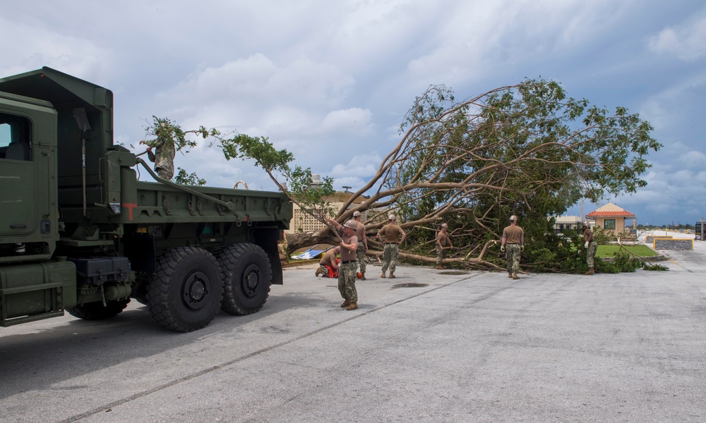 Seabees Clean Up Naval Base Guam