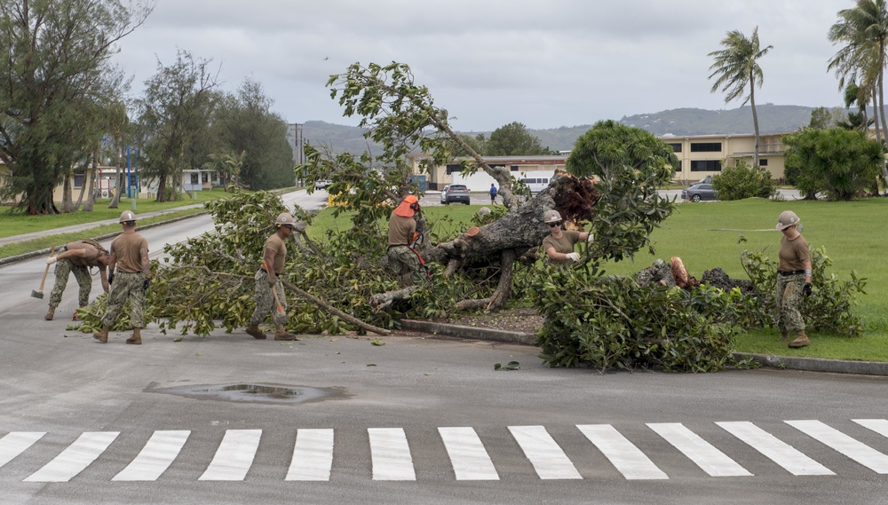 Seabees Clean Up Naval Base Guam