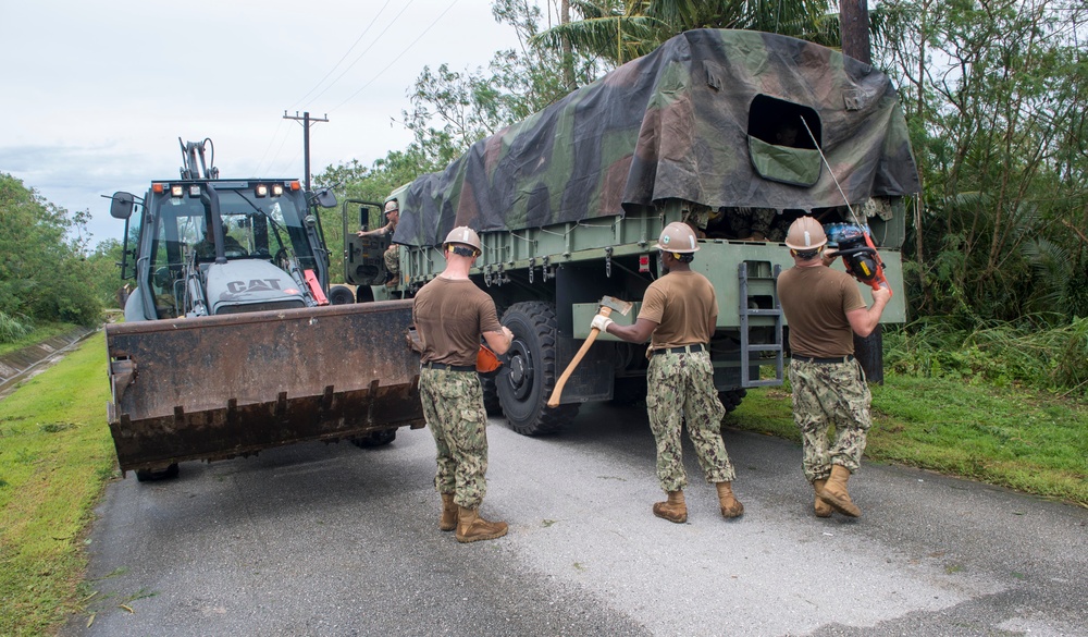 Seabees Clean Up Naval Base Guam