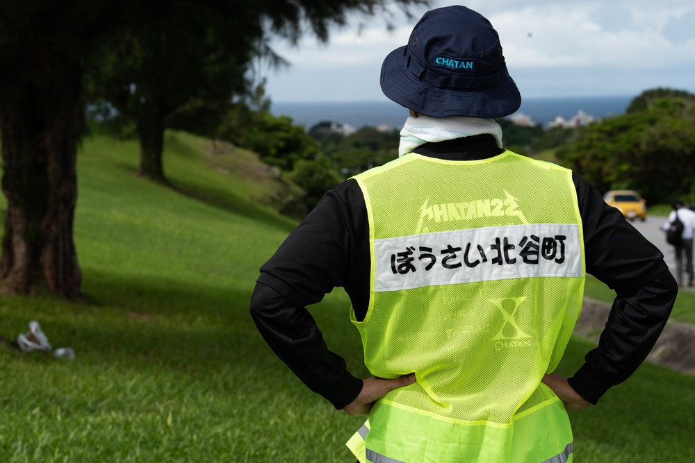 Chatan town residents, USAF participate in typhoon evacuation drill