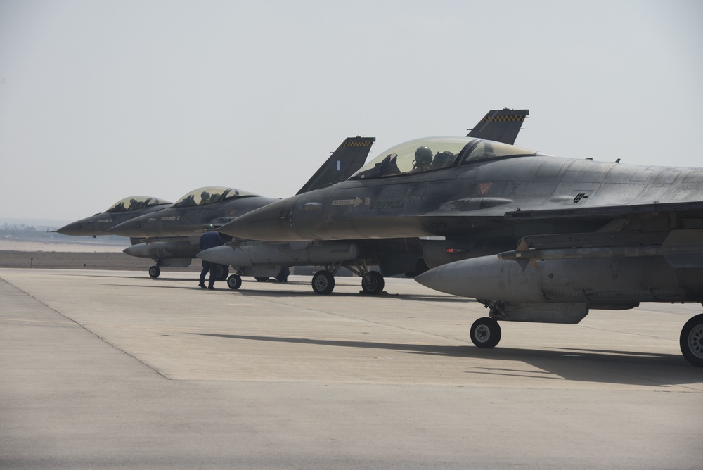 Greek F-16s Taxi Out