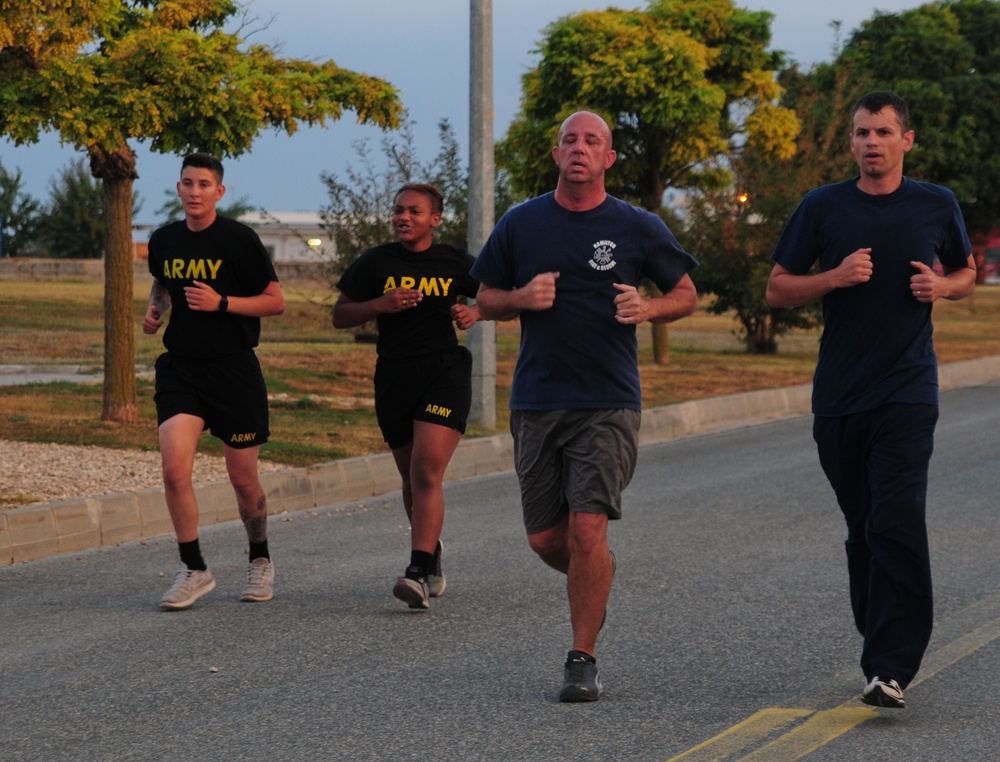 U.S. and NATO Forces Run To Commemorate 9/11