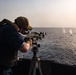 Sailor shoot M240B machine gun on USS Jason Dunham (DDG 109)