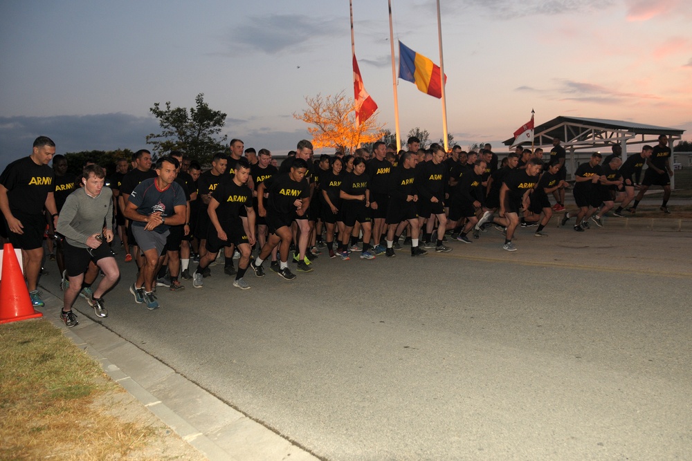 U.S., International Soldiers Hold 9/11 Observance at Mihail Kogalniceanu Air Base in Romania