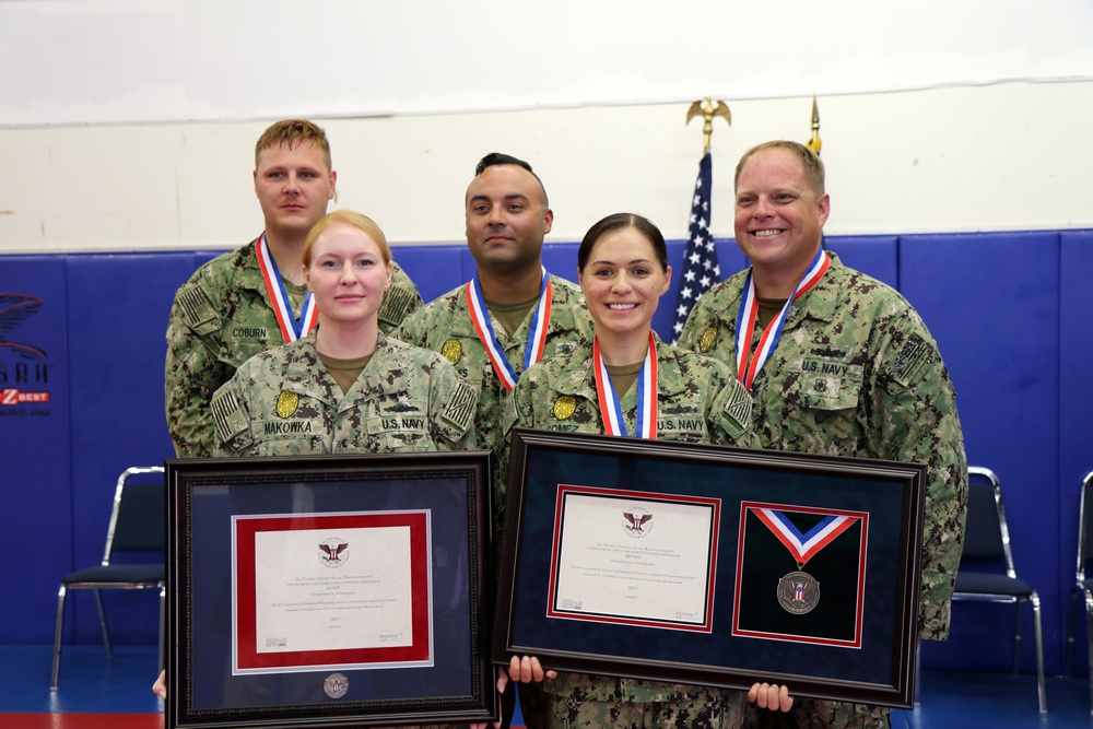CENSECFOR Sailors Receive the President's Volunteer Service Award