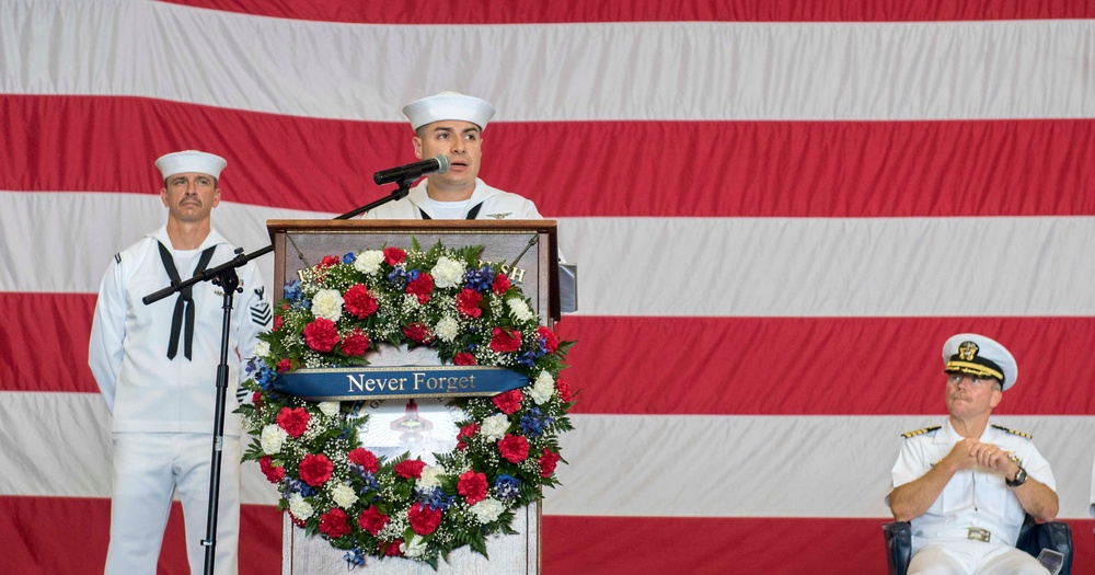 9/11 Rememberance Ceremony held aboard GHWB