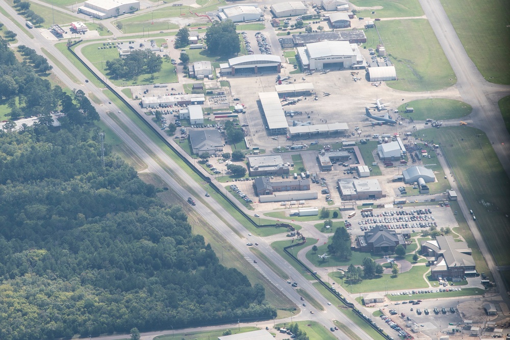 2018 Red Tail's over Montgomery Air Show aerial view