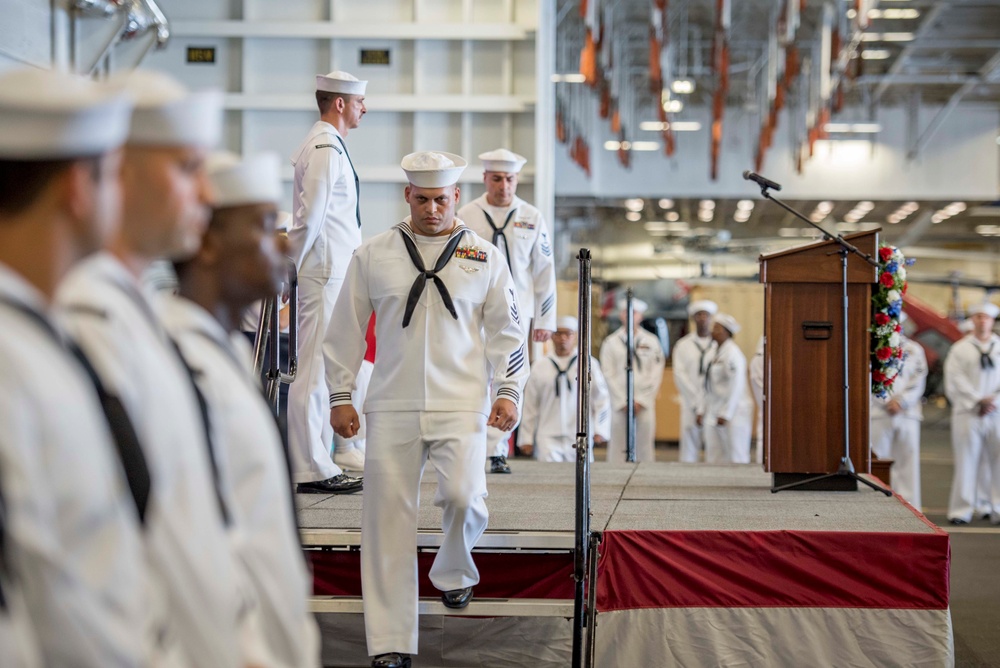 9/11 Rememberance Ceremony held aboard GHWB