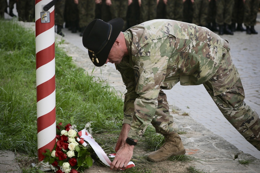 91st Brigade Engineer Battalion Soldiers in Poland Commemorate 9/11