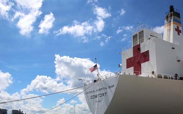 USNS Comfort Evacuates