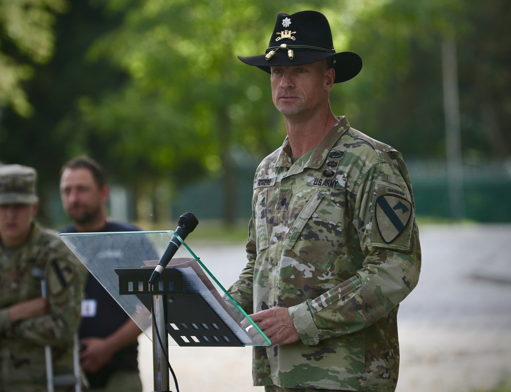 91st Brigade Engineer Battalion Soldiers in Poland Commemorate 9/11