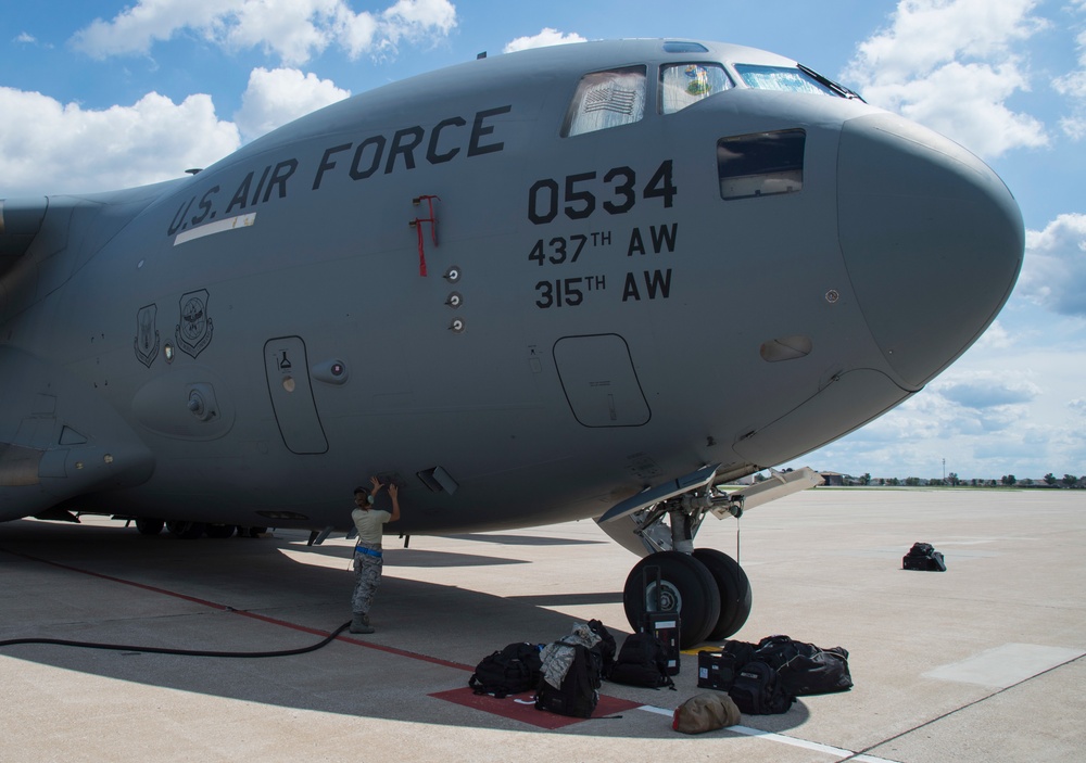 Scott AFB hosts Hurricane Florence evac efforts