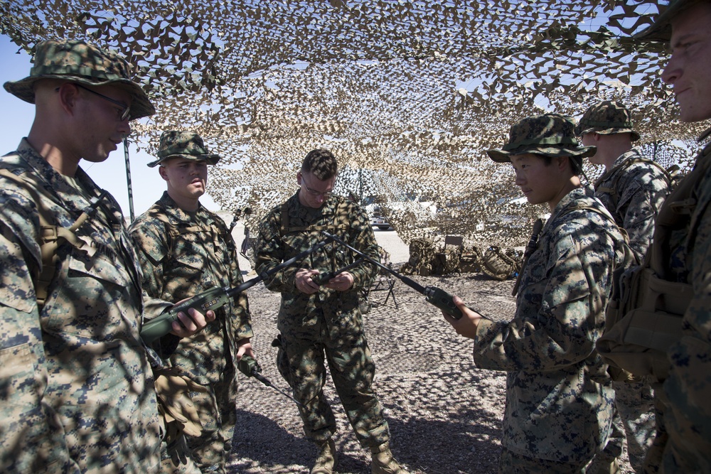 U.S. Marine Air Traffic Control Mobile Team Conduct Assault Landing Zone Rehearsals