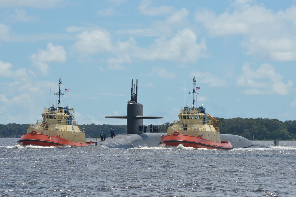 USS Rhode Island Returns from Sea Trials