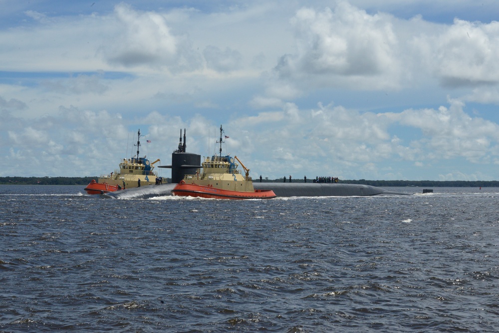 USS Rhode Island Returns from Sea Trials