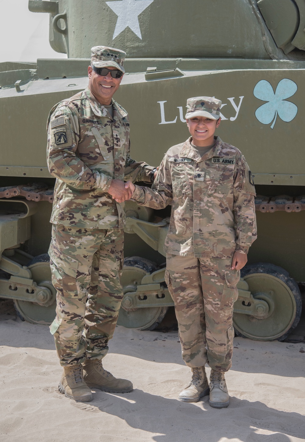 LTG Garrett visits 155 ABCT Soldiers