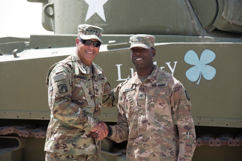 LTG Garrett visits 155 ABCT Soldiers