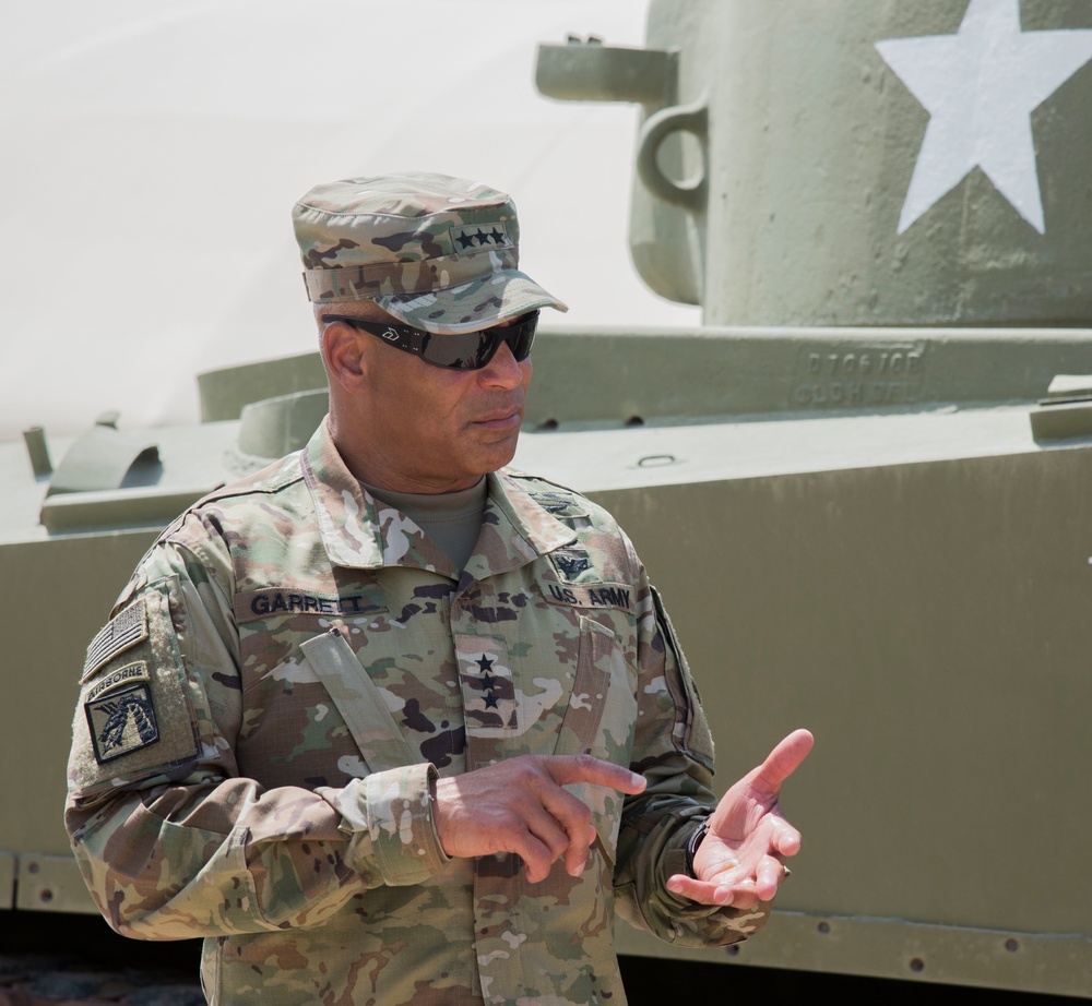 LTG Garrett visits 155 ABCT Soldiers