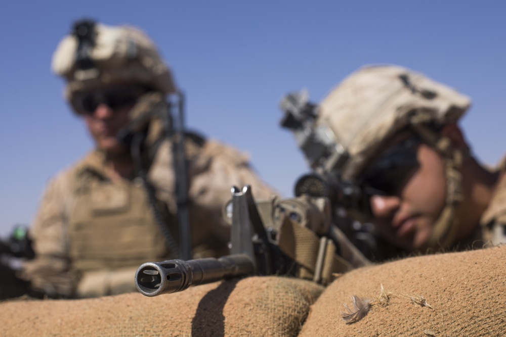 U. S. Marines conduct training near At-Tanf Garrison