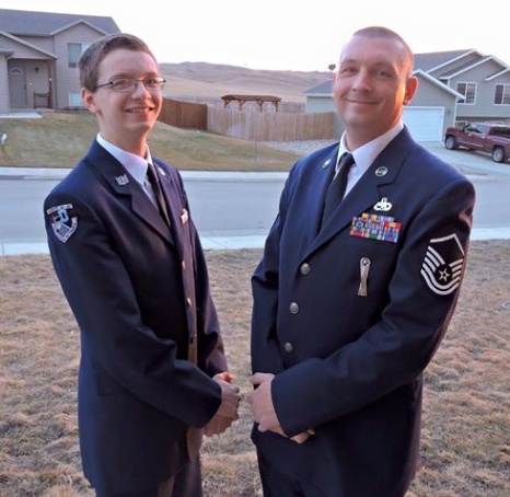 Like father, like son: wearing the uniform together