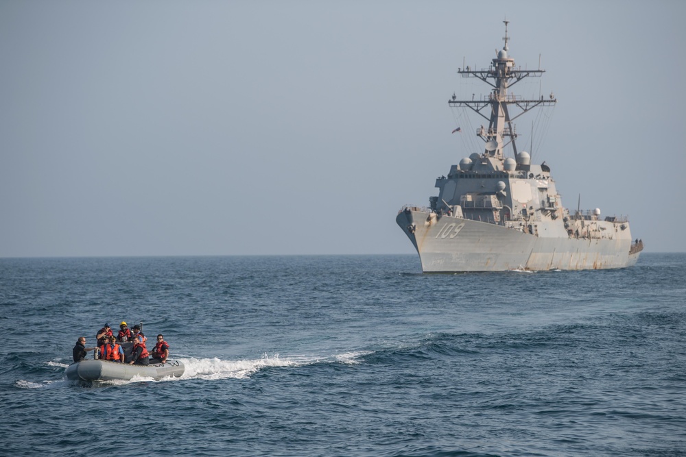USS Jason Dunham (DDG 109) Combined Maritime Forces  exchange with Indian Navy