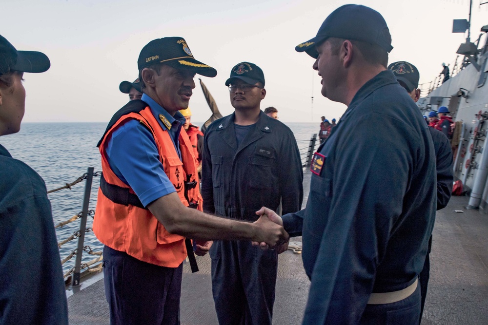USS Jason Dunham (DDG 109) Combined Maritime Forces  exchange with Indian Navy