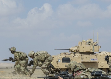 155th ABCT Conducts CALFEX At Exercise Bright Star 18