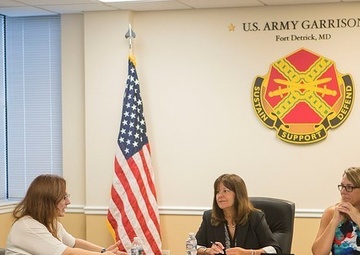 Karen Pence and Leah Esper Hold Roundtable with Military Spouses At Fort Detrick