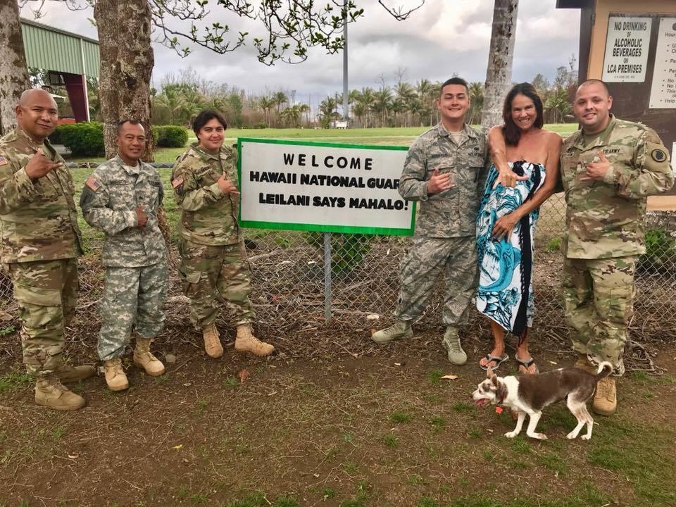 Leilani Residents thanks the Hawaii National Guard
