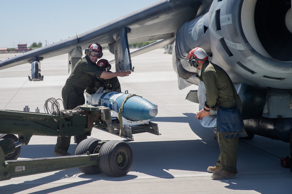 Marines conduct ordnance load &amp; refueling drills during WTI 1-19