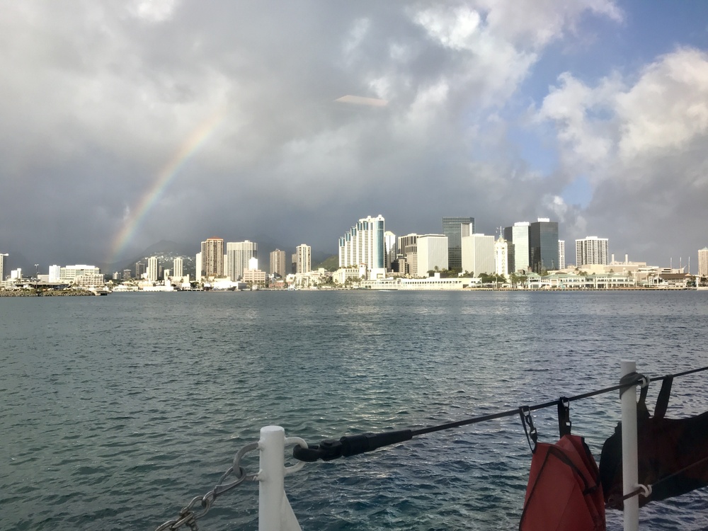 Coast Guard Cutter Oliver Berry (WPC 1124) stands the watch