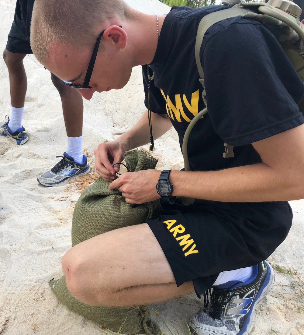 Soldiers Fill Sandbags ahead of Hurrican Florence