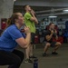 Sailors participate in High-Intensity Interval Training aboard GHWB