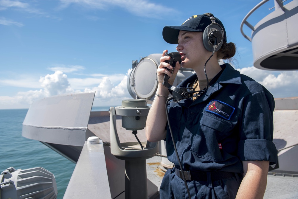 Sailor Stands Lookout Watch