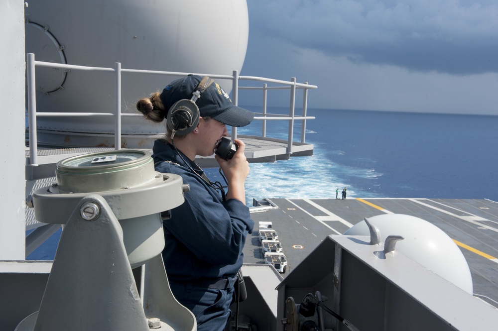 GHWB Sailor Stands Watch