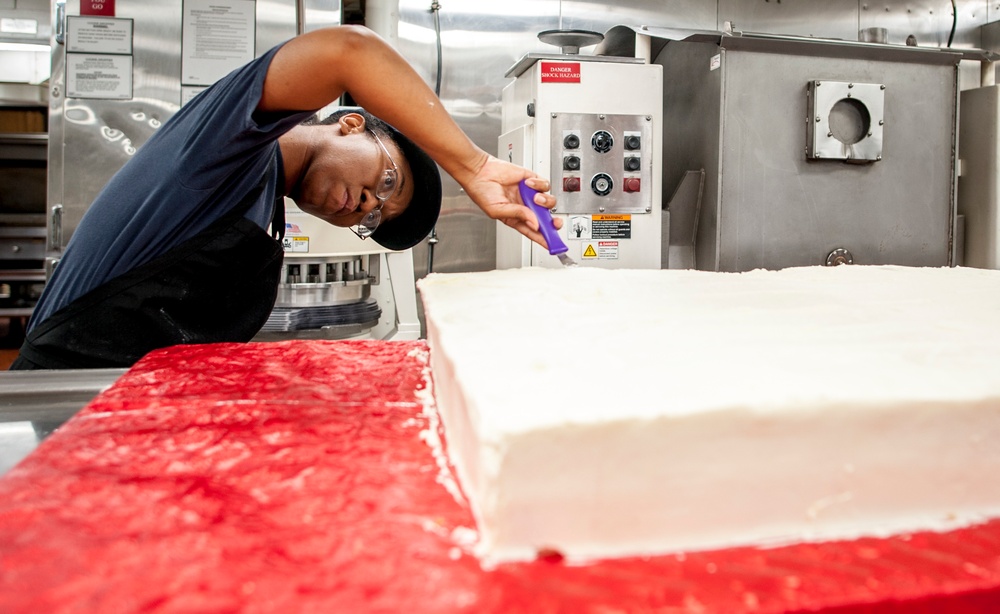 Making A Cake Aboard GHWB