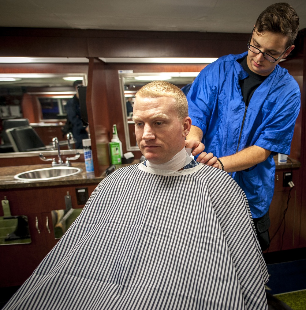 Getting A Haircut Aboard GHWB