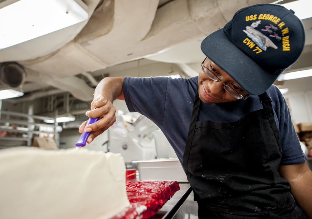 Making A Cake Aboard GHWB