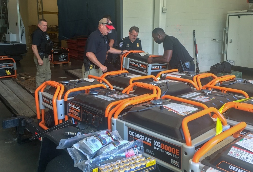 Atlanta CBP officers check and prepare emergency equipment ahead of Hurricane Florence arrival