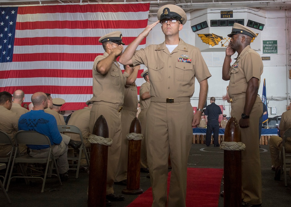 Ronald Reagan Holds Chief Pinning Ceremony