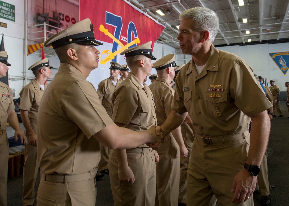 Ronald Reagan Holds Chief Pinning Ceremony