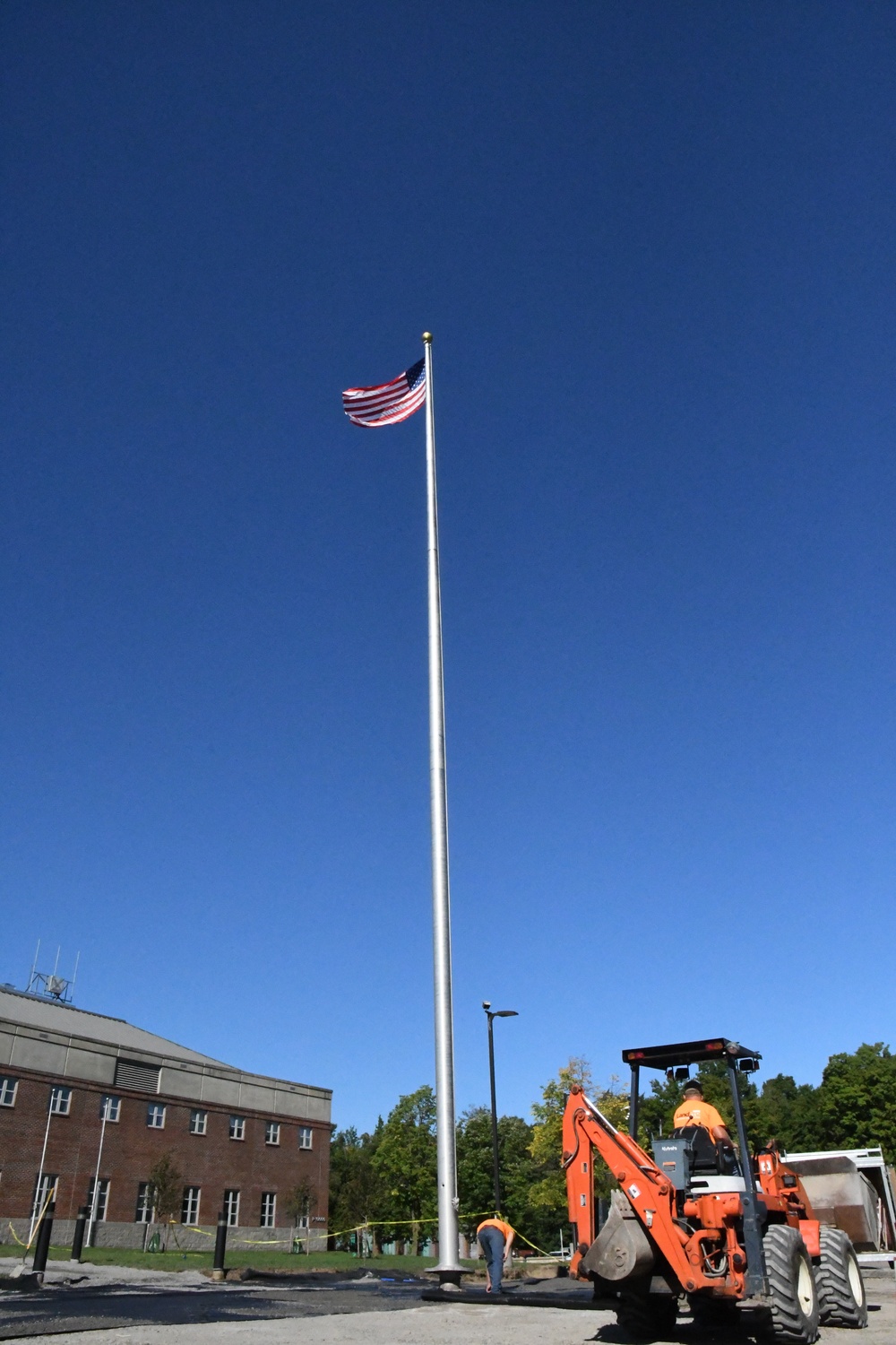 Flag to remain raised during Hays Hall construction at Fort Drum