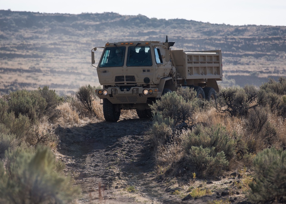 Idaho Guardsmen help build roadways for the Shoshone-Paiute tribes in southern Idaho