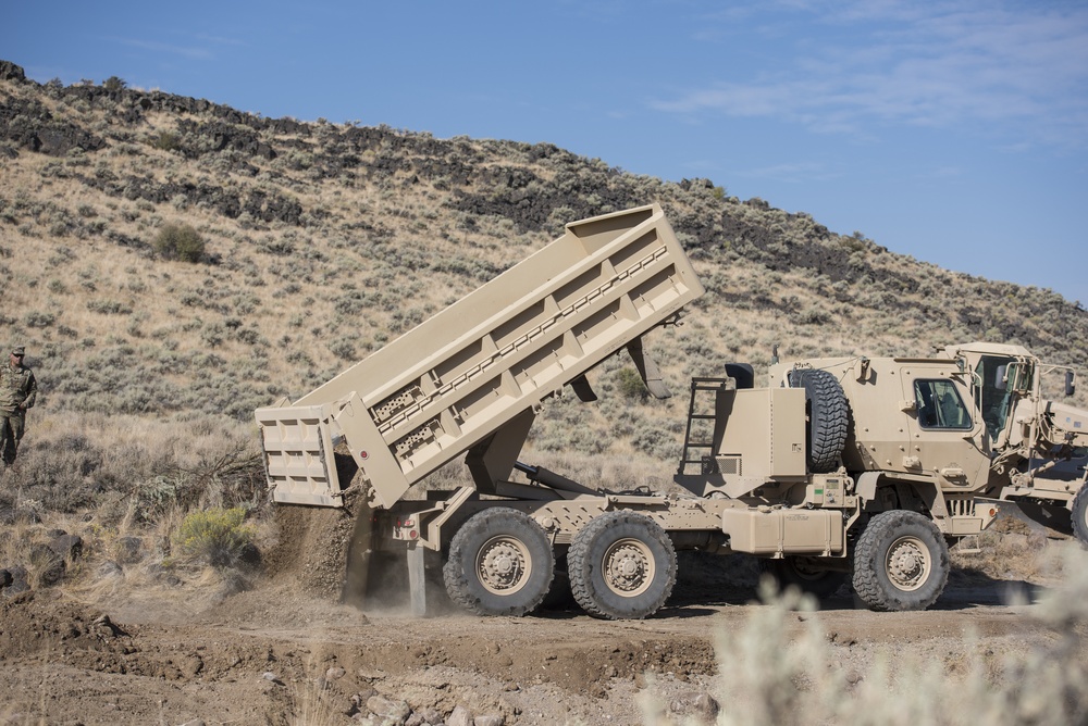 Idaho Guardsmen help build roadways for the Shoshone-Paiute tribes in southern Idaho