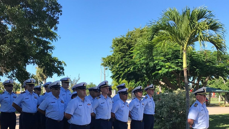 Coast Guard Air Station Borinquen, CBP Border Patrol agents join Ramey School students in tribute to 9/11 victims