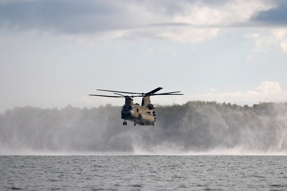 Engineers Helocast into Black River Bay