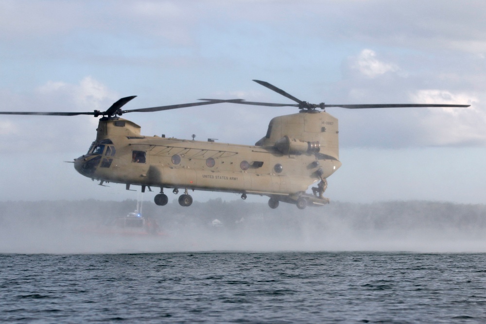 Engineers Helocast into Black River Bay