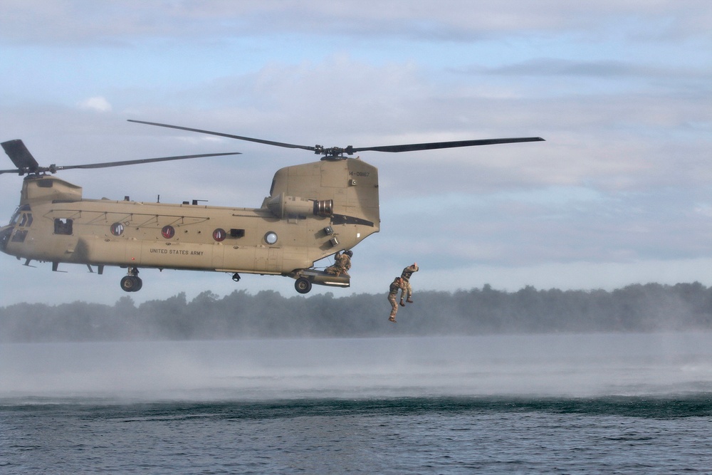 Engineers Helocast into Black River Bay