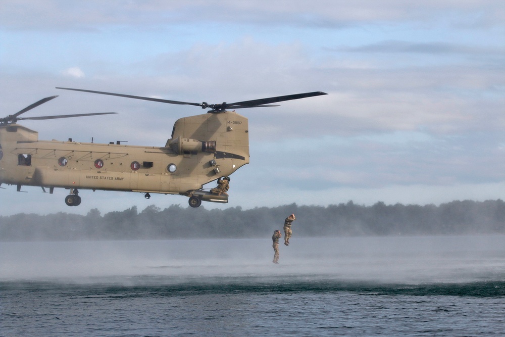 Engineers Helocast into Black River Bay