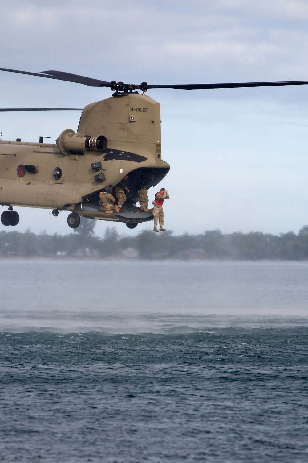 Engineers Helocast into Black River Bay
